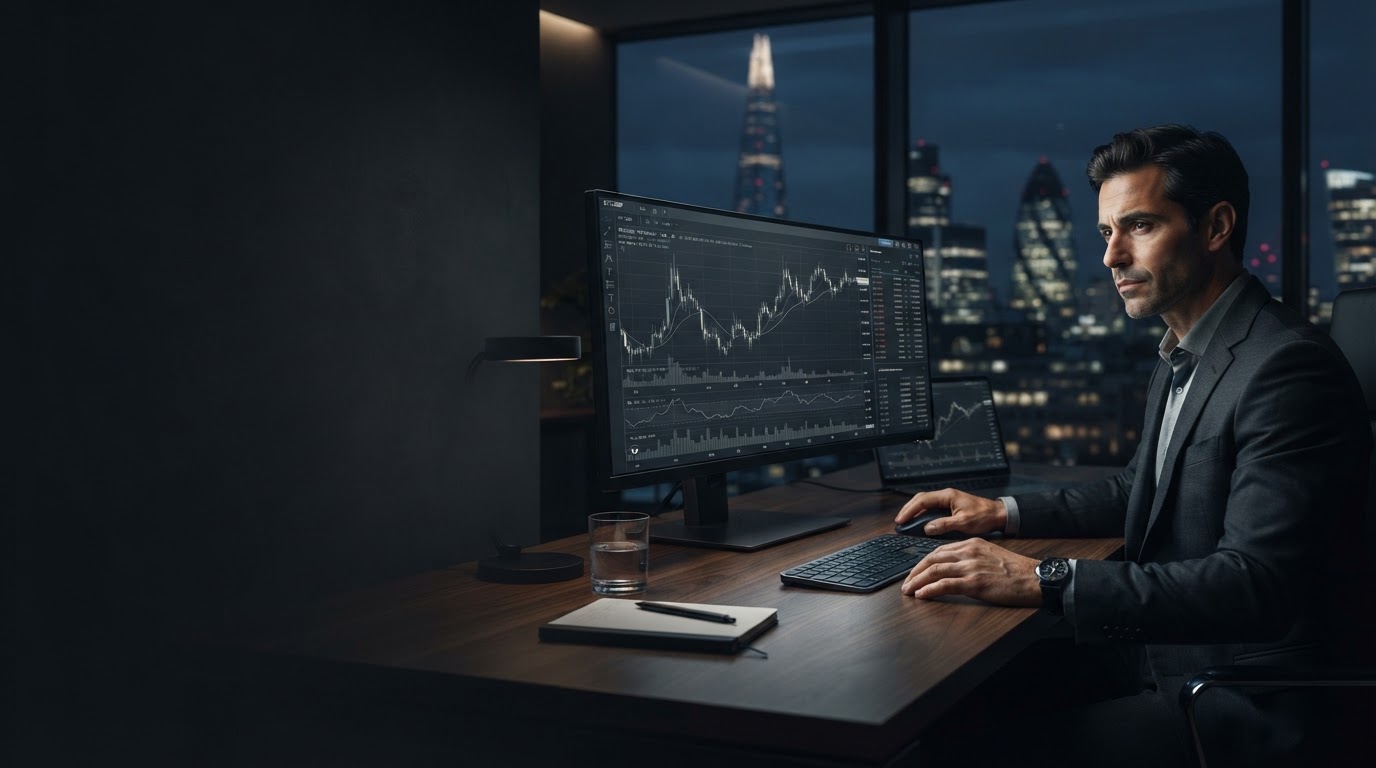 Bitcoin AI Trader data terminal displaying live market analysis